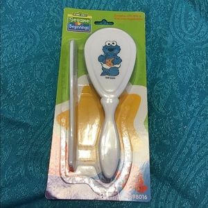 SESAME STREET BEGINNINGS BABY COOKIE MOBSTER BRUSH AND COMB SET NEW SEALED